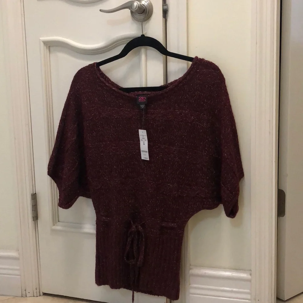 Burgundy Knit Sweater - Picture 1 of 3